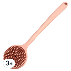 블랙조인 양면 실리콘 바디 브러쉬, 핑크, 3개