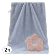 Wonine 花瓣悠閒浴巾 300g 天鵝絨, 藍色, 2個