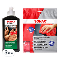 소낙스 가죽 보호제 + 초극사세 타월 세트, 250ml, 3세트