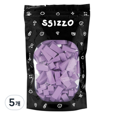 Sejow日常化妝彈力粉撲 大容量 100入, 紫羅蘭色, 5個