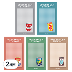 Monolike Sticky便利貼 5種組 罐頭, 珠子, 紅蘇打水, 咖啡, 菠蘿, 沙丁魚, 2套