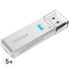 요이치 USB 3.0 SD카드 리더기, YG-CR300, 화이트, 5개