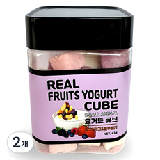 그로비타 소동물 동결건조 과일요거트 큐브 간식 딸기 + 블루베리 + 망고, 42g, 2개