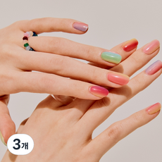 UUUUU. 貼上後烤製凝膠指甲貼 32p 組, 陽光週末, 3個