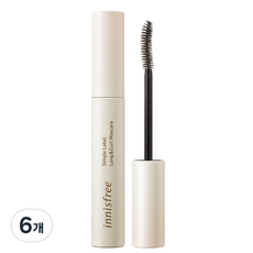 이니스프리 심플라벨 롱앤컬 마스카라 7.5g, 6개
