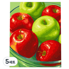 플레이어바웃 유화 그림 DIY 명화그리기 40 x 50 cm 세트, 프레시 애플(PM018), 5세트