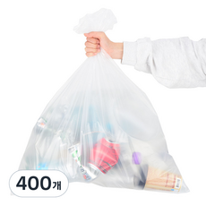 sanipia 分類回收平口垃圾袋, 60L, 400個