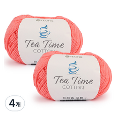 YEONIL Brand Yarn Tea Time 編織線, 4個, 4 蜜桃色