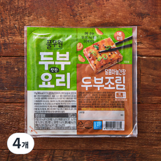 풀무원 1분완성 달콤짭조름 마늘간장 두부조림, 175g, 4개