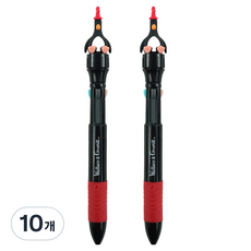 핑크풋 W & G 피규어 4색 회전펜 맥그로우 0.5mm, 블랙, 10개