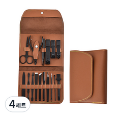 NOLJALIVING Clean Man Black Edition 手足指甲護理16件組, 棕色, 4套