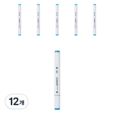 deLi 得力 三角雙頭麥克筆 63 70803A, 6色, 12個