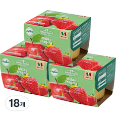 네츄럴누바 유기농 생과일 퓨레, 딸기, 18개, 100g