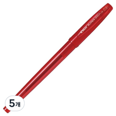파이롯트 슈퍼그립 G 캡식 볼펜 1.6mm, 레드, 5개