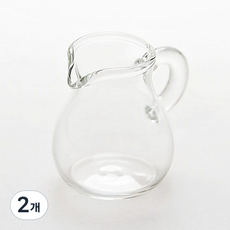 MAKA 내열유리 밀크저그 35ml MJ-04, 투명, 2개