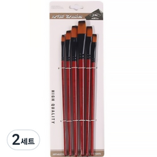 Lyra 水彩油畫兩用筆刷6件組, 2套, 6種