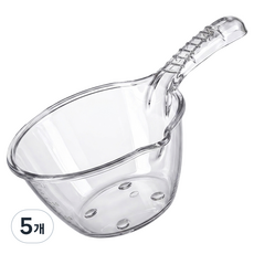 앞날창창 다용도 욕실 손잡이 바가지 눈금형, 투명, 5개