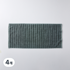 라피니라 모던하우스 자카드 세면타월 40 x 90 cm 230g 면사, 4개, 그린