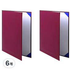 sewoose 仿皮獎狀夾, 紫紅色, 6個