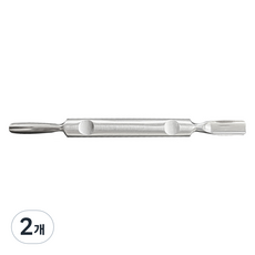 Albro 雙頭角質去除指甲圓頭推棒, 2個, 銀色