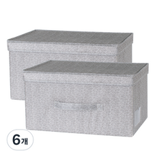 코멧 홈 서랍형 수납박스, 그레이, 6개