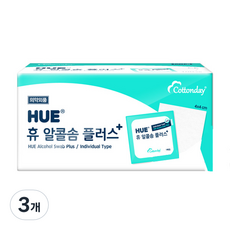 코튼데이 휴 알콜솜 플러스, 100개입, 3개