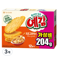 ORION 好麗友 YEGAM 起司焗烤餅乾 12入, 3個, 204g, 204g