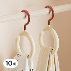 Omatang 帽子圍巾掛架 旋轉式掛鉤, 10個, 酒紅色拼白色