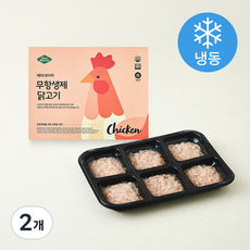 베리네이처 무항생제 인증 닭안심 고운다짐 (냉동), 2개, 180g