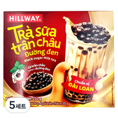 HILLWAY 黑糖奶茶固體茶 28克 x 4入 + 珍珠 30克 x 4入 組合, 5套