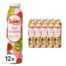 Somer Naturals 奇異果草莓混合果汁水果和蔬菜汁, 300ml, 12個
