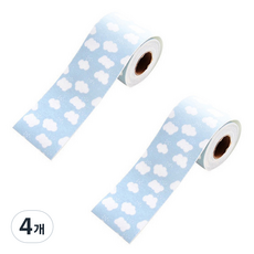 unhave 圖案多用途防水膠帶 09 雲朵 8 x 280 cm, 4個