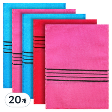 코지웰 때밀이 때 타올 목욕타월 WA5001, 믹스, 1개입, 20개