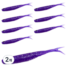 다미끼 슬릿쵸비 루어미끼 127mm 8p, 420 PURPLE SILVER, 9.5g, 2개