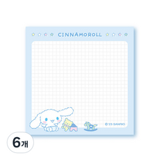 산리오 시나모롤 마이 데일리 떡메모지, 랜덤발송, 1개입, 6개