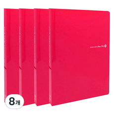 비비드 컬러 클리어 파일 40p, 핑크, 8개