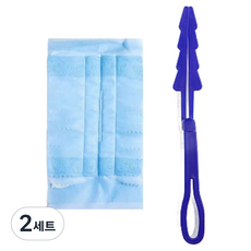 소르트잇 가정용 먼지털이개 깔끔 먼지떨이 핸들 + 리필 10P 세트, 혼합색상, 2세트