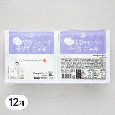 한둘 명인이 만든 투컵 순두부, 520g, 12개