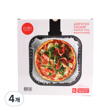 pulito 氣炸鍋方形烘焙紙 5L 23 x 4.5 cm, 23cm, 99入, 4個