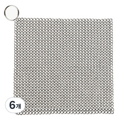 hillo 이지 316 스테인리스 반영구 철 수세미 소형, 6개, 1개입