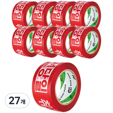 신흥테이프 취급주의 역방향 로고 인쇄테이프 80M, 27개