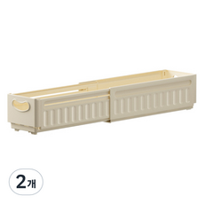 Make Mine 食品櫃 廚房 衣櫃 自由長度調節收納盒 收納箱 小號, 白色, 2個