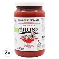 이리스파스타 유기농 포모도로 피깐테 파스타소스, 340g, 2개