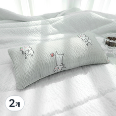 베고자니 마뭉이 시어서커 편백메밀 낮잠베개, 그레이, 2개