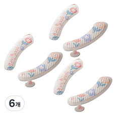 블럭마트 욕실 사계절 변기커버, 크림, 6개