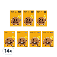 라인프렌즈 BT21 소프트 데코 스티커, 슈키, 14개