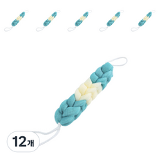 블럭마트 욕실 롱 샤워타올, 블루, 1개입, 12개