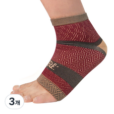 점프로 RBT 스판덱스 발목 보호대 RS-304, 3개, 와인