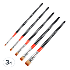 아트메이트 909 평붓 5종 세트, 1호, 2호, 3호, 4호, 5호, 3개