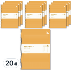 2Youngdesign 投影菁英學習4分類康乃爾大學筆記本, 芥末黃, 20個